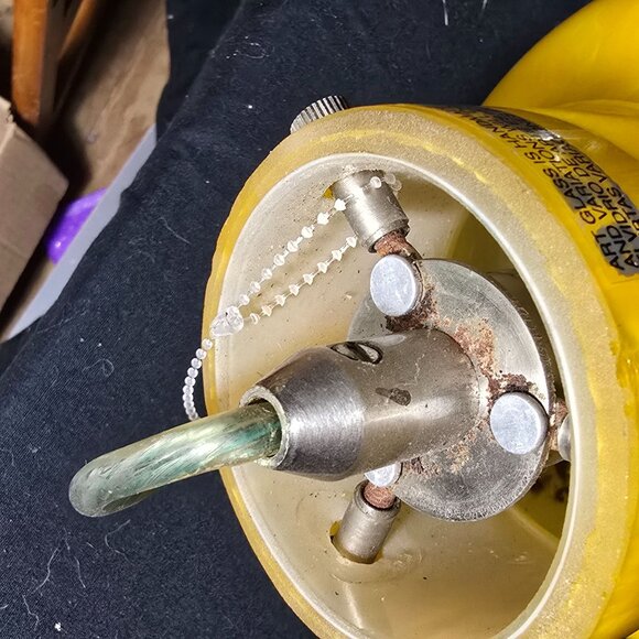 Vintage Murano?( style) Handcrafted Yellow Art Glass Pendant Light Fixture - Picture 4 of 9